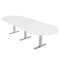 Skutchi Designs 45 in W, 144 in L, 29 in H, Engineered Wood Top, White HAR-RAC-46x143-T-XD09 - alternate 1